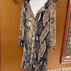 Diane Von Furstenberg Beige and Black Python Dress w/tags